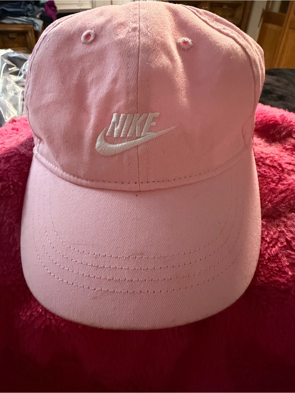 Nike Kids Light Pink Baseball Cap with White Swoosh, Toddler, 2T - 4T